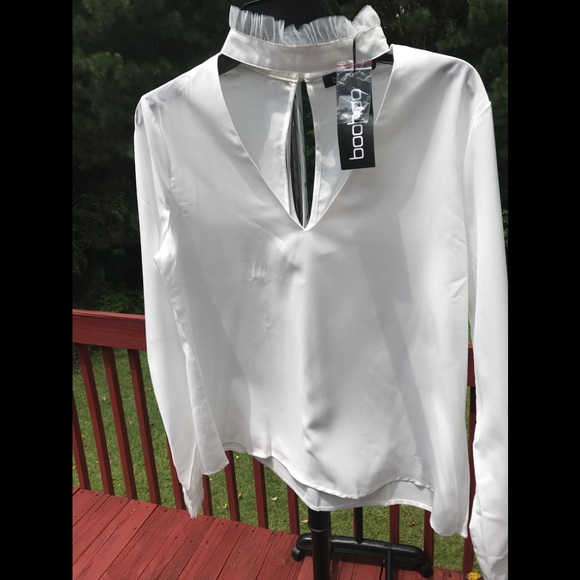ruffle blouse boohoo